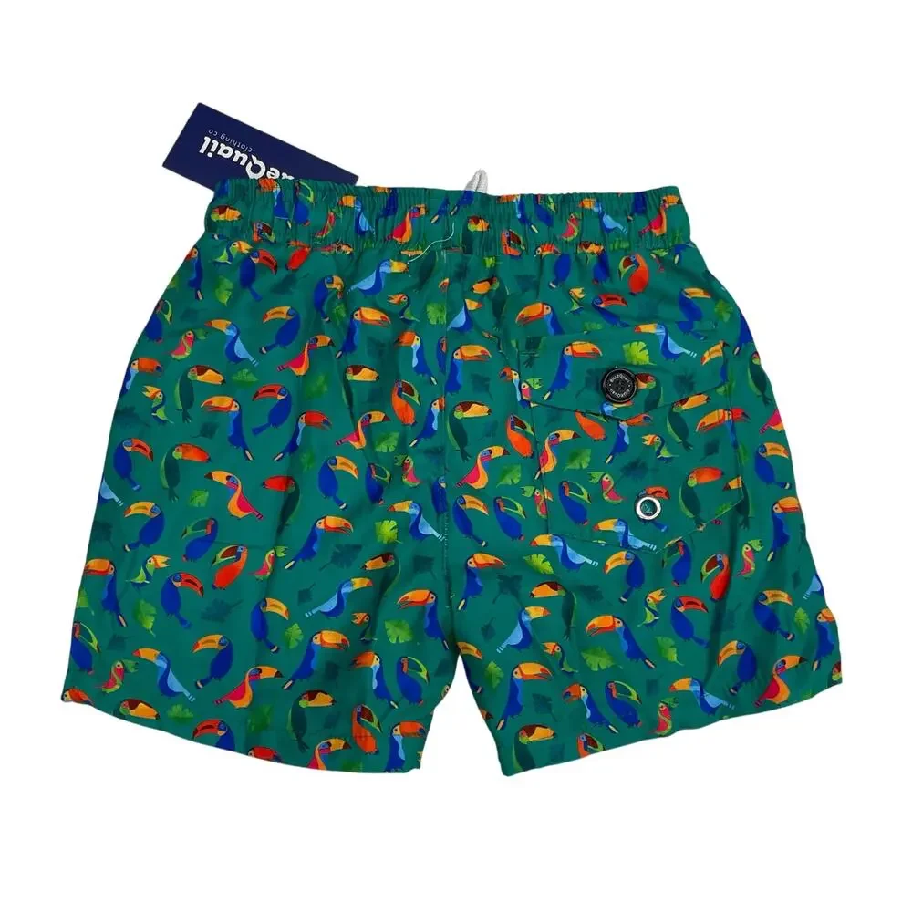 NWT Blue Quail Size 12M Toucan Swim Trunks